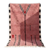 Tapis en laine naturelle tissé main traditionnelle artisanale 2/3 m