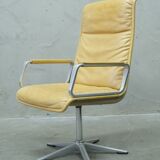Office Leather Armchair by Delta Design for Wilkhahn, 1960s