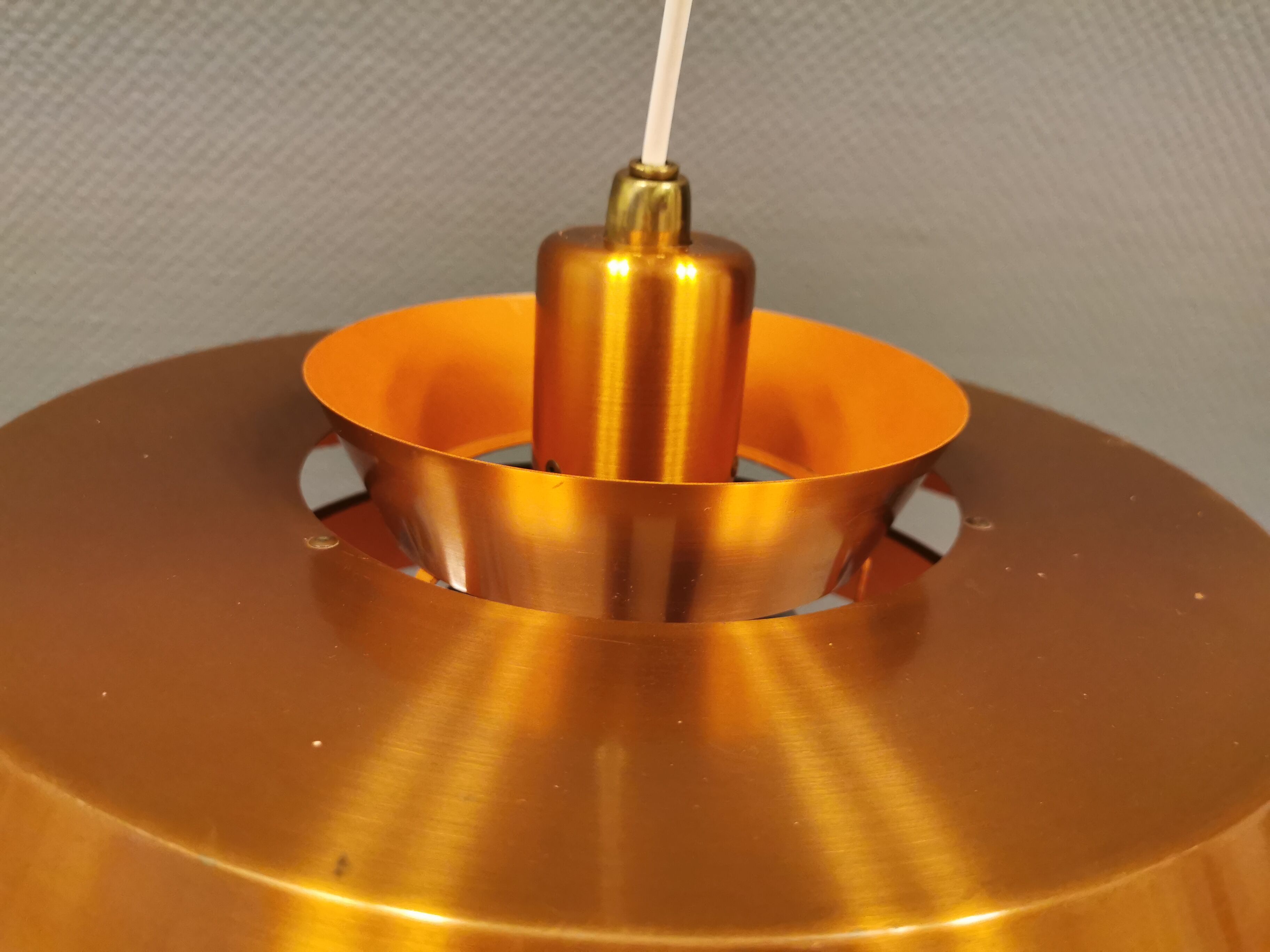 Ceiling lamp model "Nova" designed by Jo Hammerborg for Danish Fog&Mørup in 1963.