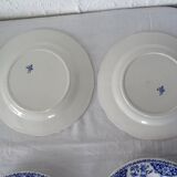 8 assiettes 160223 gien fleurs bleues 4  plates  & 4 creuses