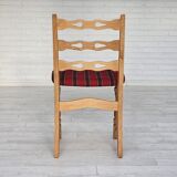 1970s, set 6 pcs of Danish dinning chairs, original good condition, furniture wool.