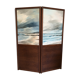 Vintage screen wood and oil painting