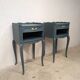 2 relooked cherry wood bedside tables
