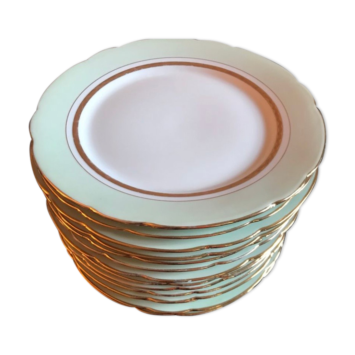Lots plates French porcelain LJ Cie