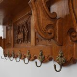 20th century Belgian Oak Coatrack in Baroque Bruegel Style