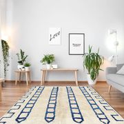 Tapis marocain moderne blanc