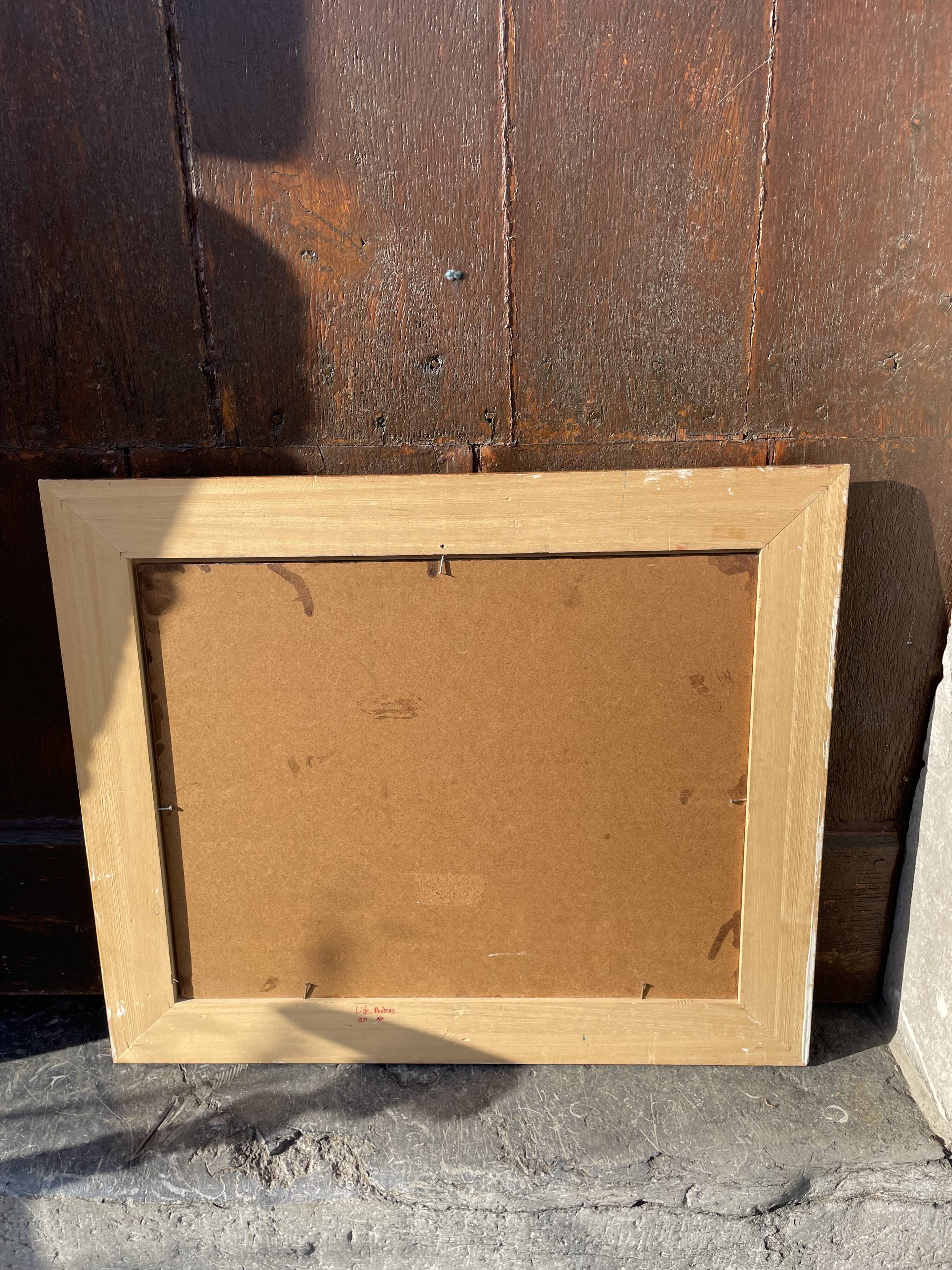 Still life with peppers, oil on panel, signed Peeters