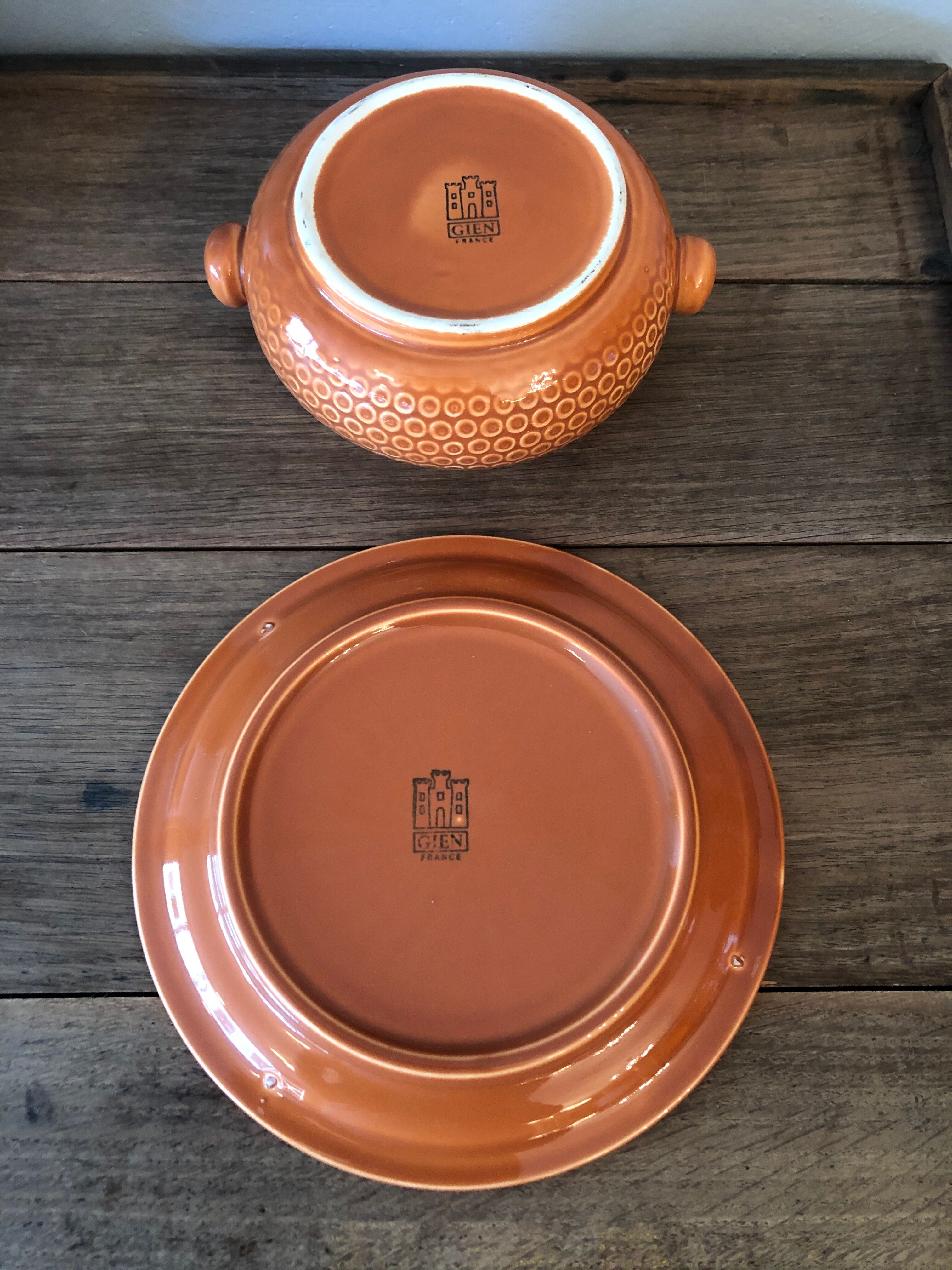 Set of 6 Gien soup bowls