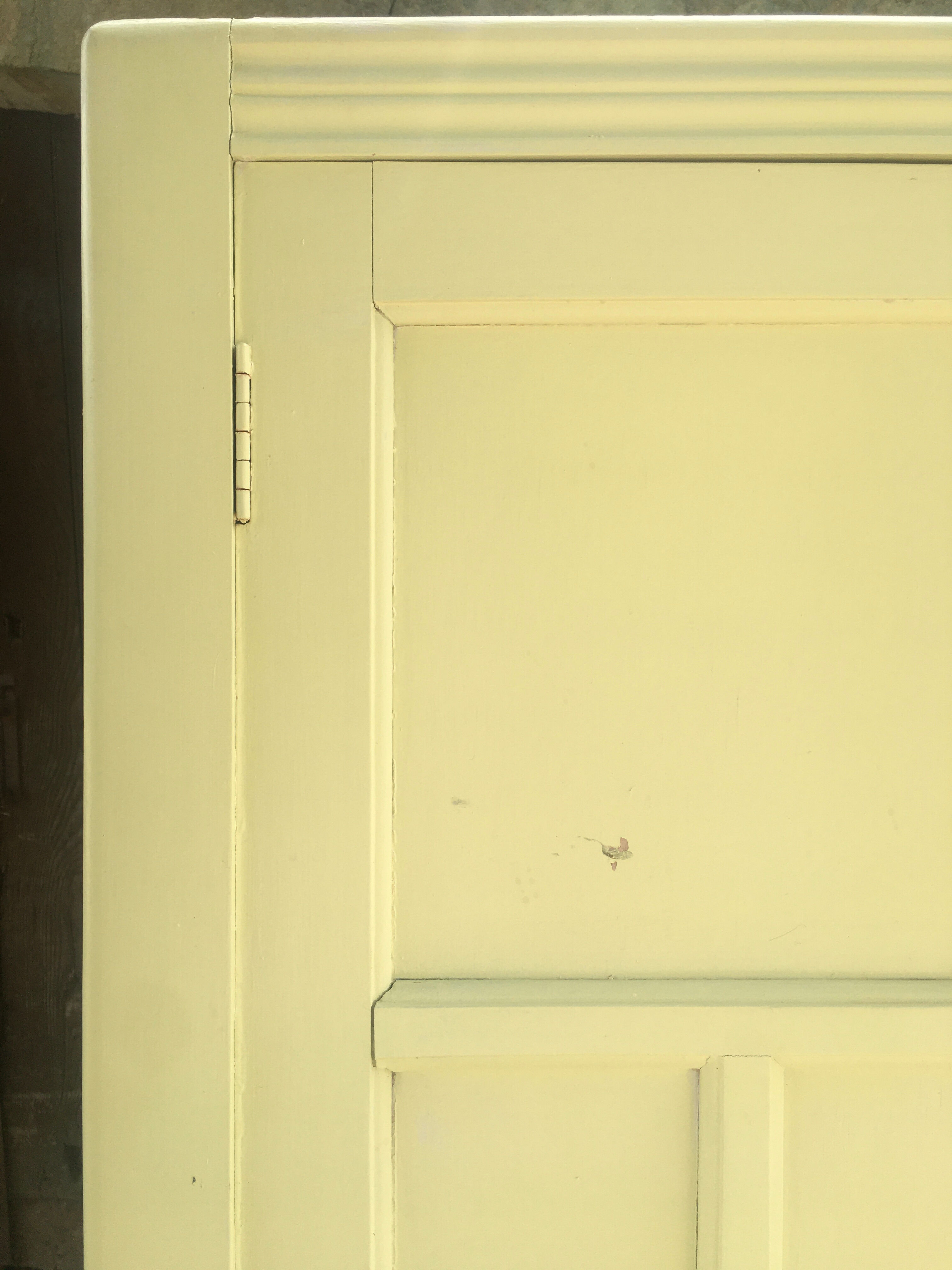 Parisian yellow wooden wardrobe