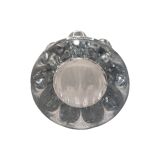 Vintage 1970s Vannes Crystal Vase - Sculptural Freeform Design