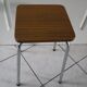 Black streaked brown formica stool 70