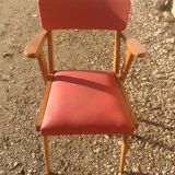 Paire de fauteuils sièges vintages rouge