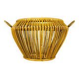 Vintage rattan basket, Italy, 1960s
