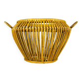 Panier vintage en rotin, Italie, années 1960