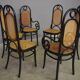 Chairs in bent beech and vienna straw, 1980
