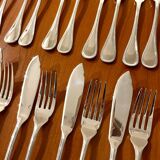 Christofle Perles 12-piece fish cutlery set, excellent condition