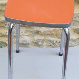 Orange formica stool