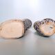 2 Vases of Vallauris in ceramic swaddled volcanic effect.