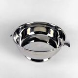 Silver metal and glass caviar serving