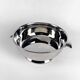 Silver metal and glass caviar serving
