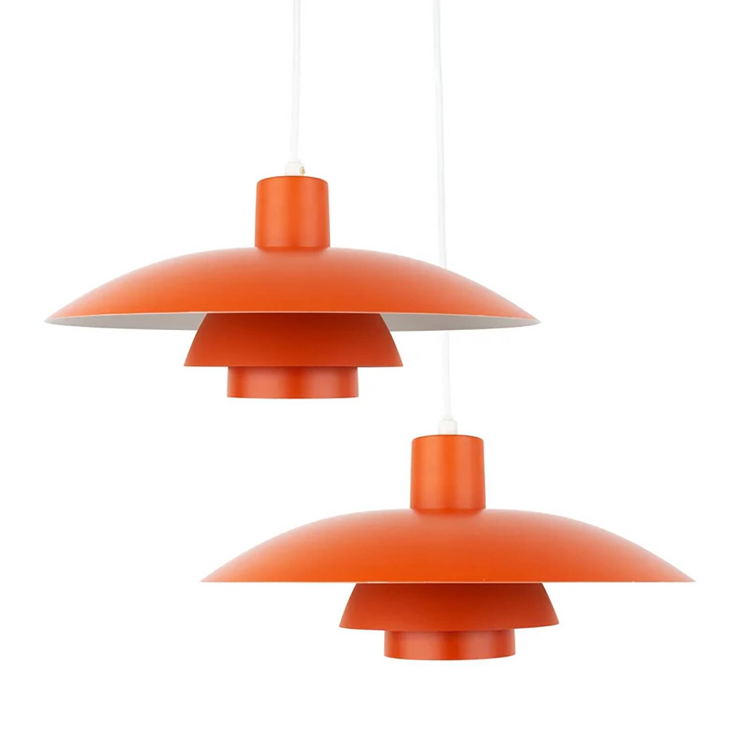 Pair of Danish vintage pendant lamps PH 4/3 by Poul Henningsen, Louis Poulsen, 1966