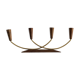 Teak and brass candlestick 1960s