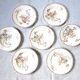 Set of 7 nielles model plates in longwy earthenware, art nouveau, circa 1900