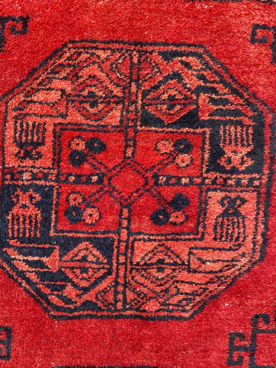 Ancient carpet turkmen ersari afghan 137x203 cm