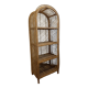 Round rattan shelf