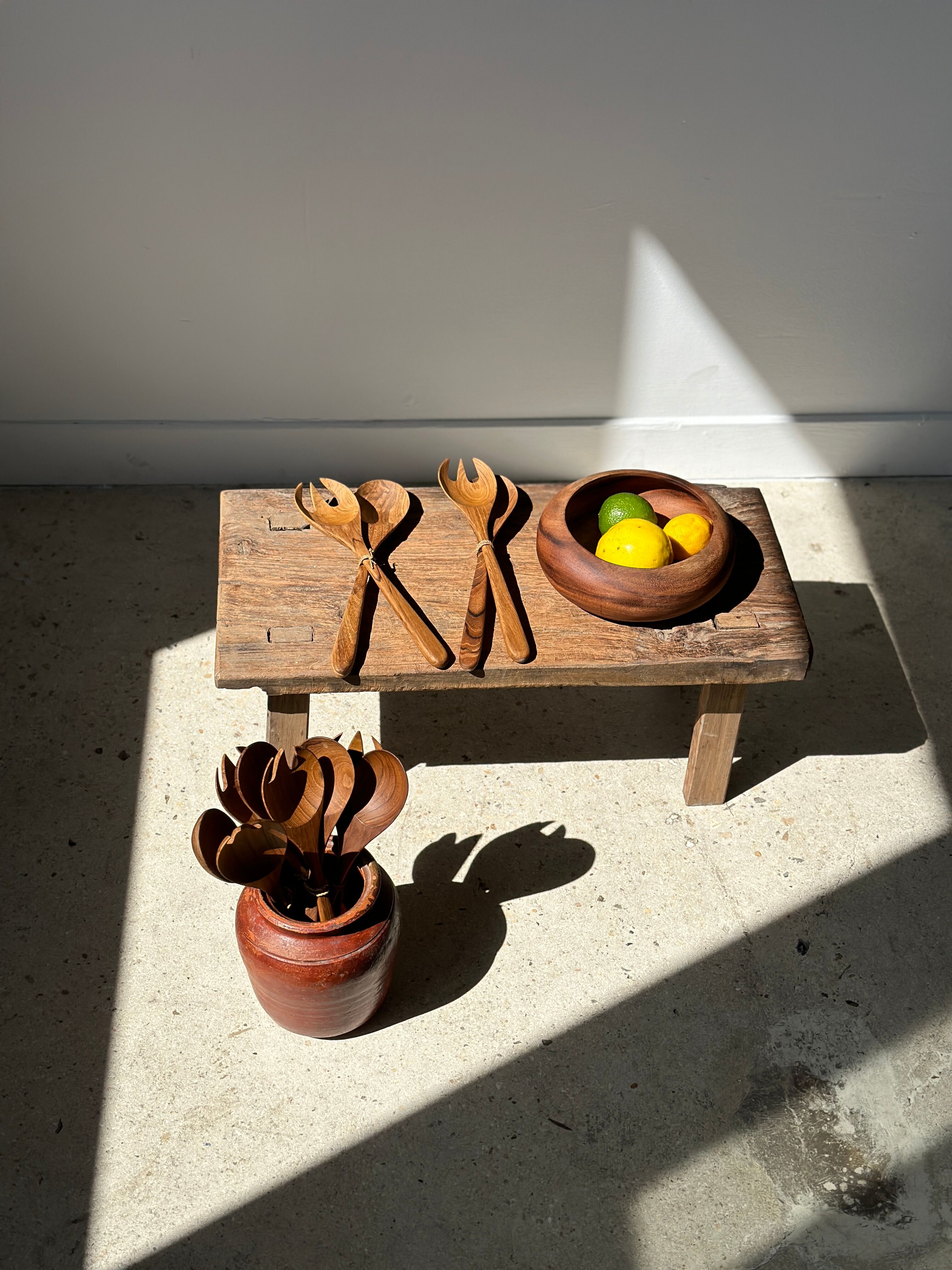 Bowl or monoxyl teak cut d:25.5