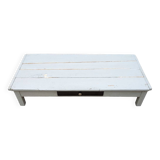 (very) low painted table, one drawer