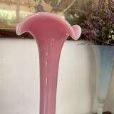 Vase en opaline  rose 32,5cm