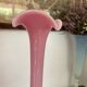 Pink opaline vase 32,5cm
