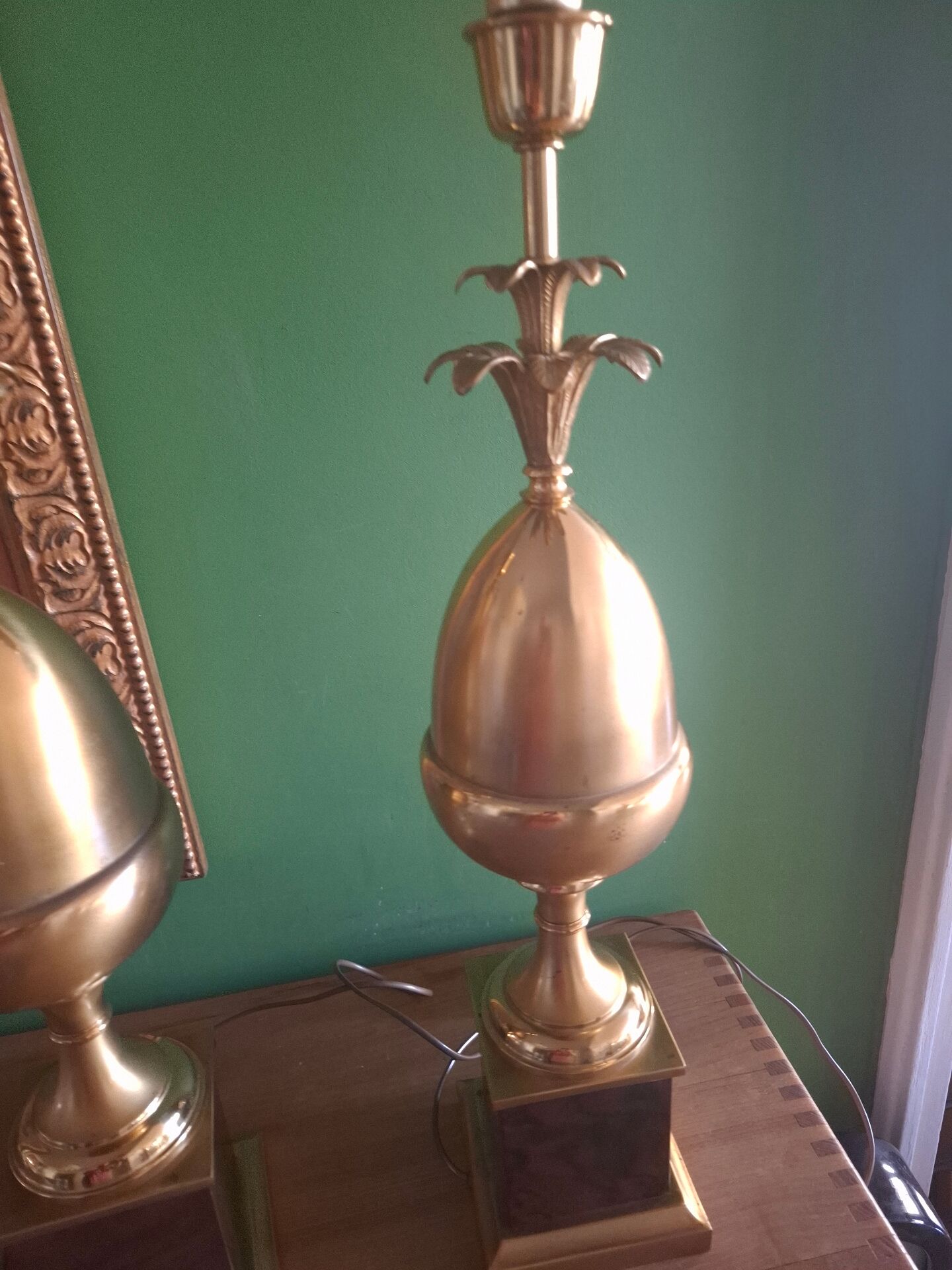 Lampe ananas Hollywood regency