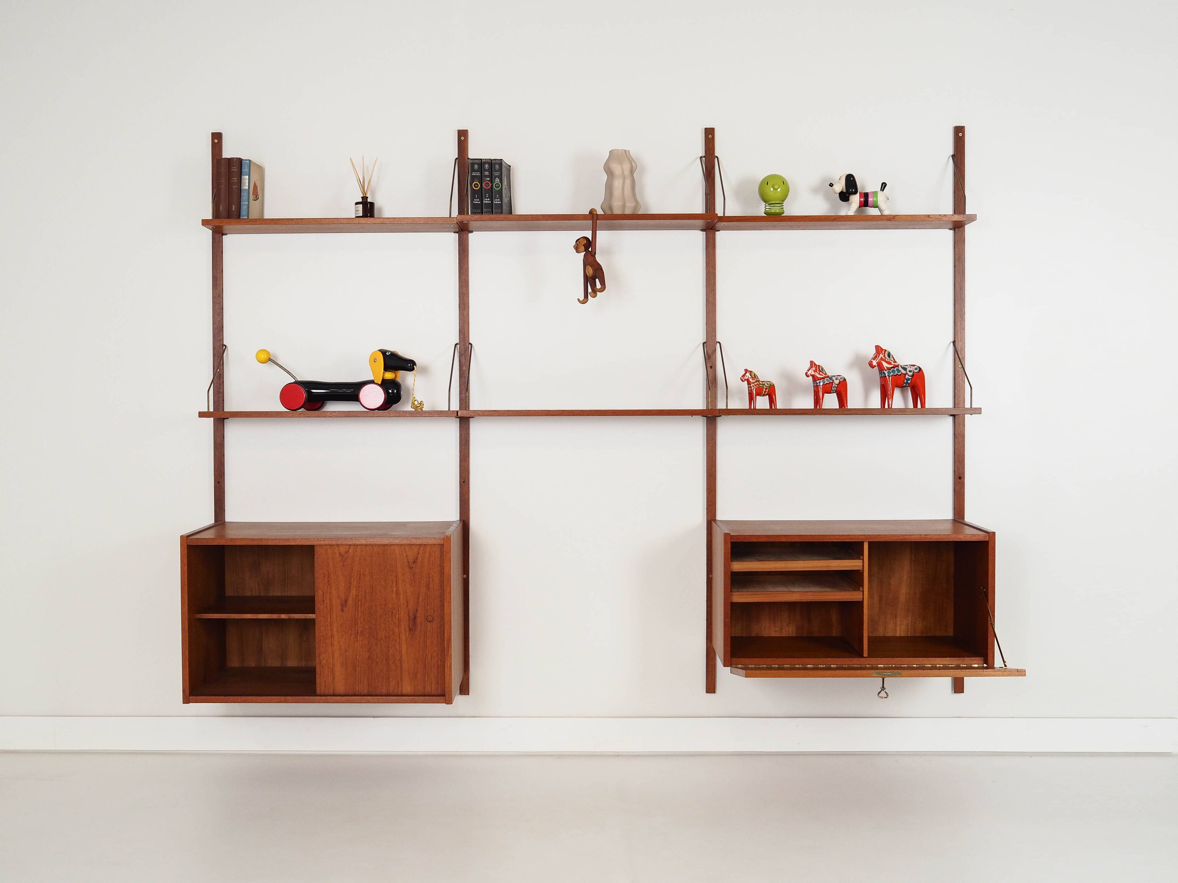 Teak shelving unit, Danish design, 1960s, production: Denmark