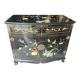 Chinese buffet with 2 doors and 2 drawers in black lacquer.