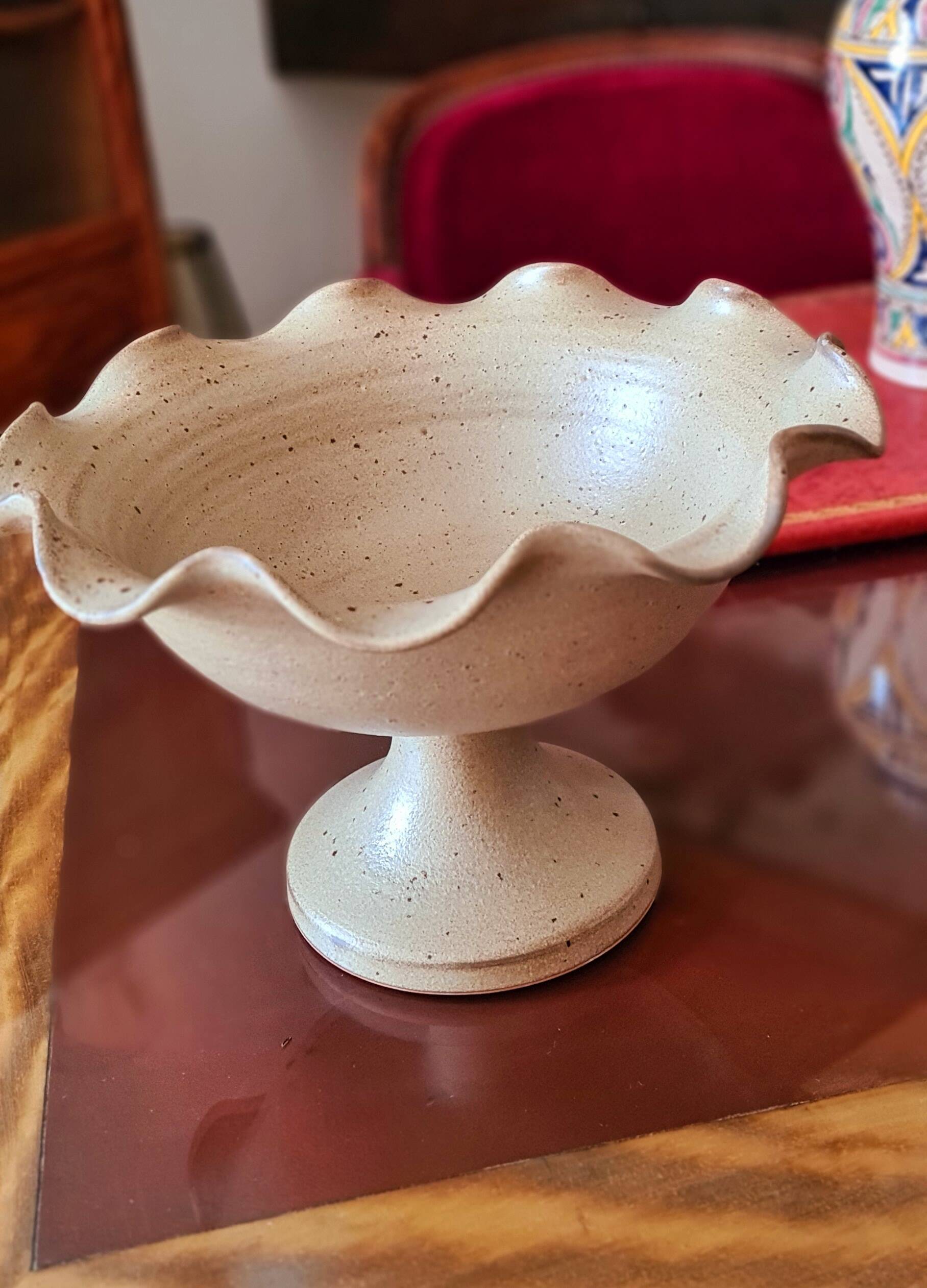 Coupe Vallauris en grès pyrité