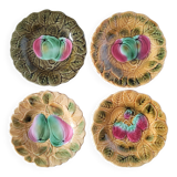 La Redoute x Selency set of 4 Sarreguemines fruit barbotine plates