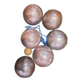 6 anciennes boules de petanque