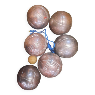 6 anciennes boules de petanque