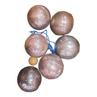 6 old petanque balls
