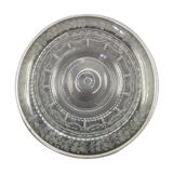 Assiette en verre et argent massif