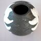 Vintage Danish pottery vase with graphic monochrome design and glazing from Helge Österberg