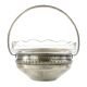 Basket sugar bowl Eclecticism, silver-plated brass, crystal, Poland, 1930s.