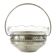 Basket sugar bowl Eclecticism, silver-plated brass, crystal, Poland, 1930s.