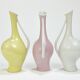 3 vases en porcelaine pastel "Luise" du milieu du siècle, Fritz Heidenreich, allemand