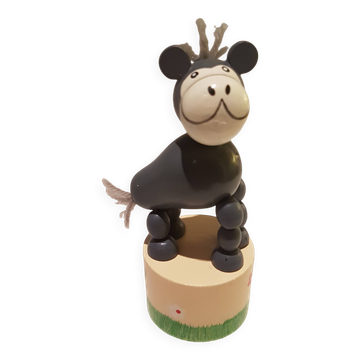 Jouet animal en bois Wakouwa vintage