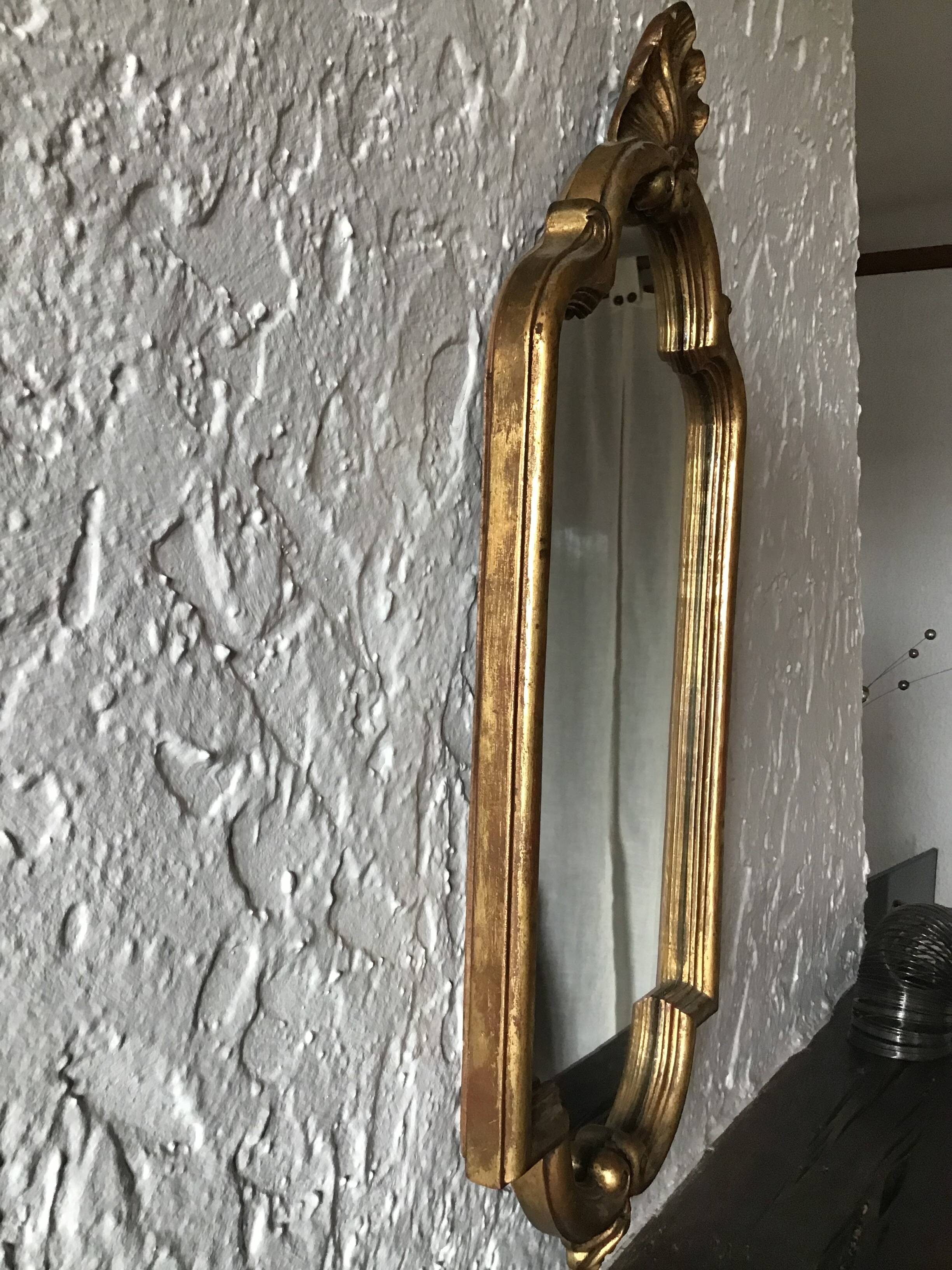 Old gilded wood mirror