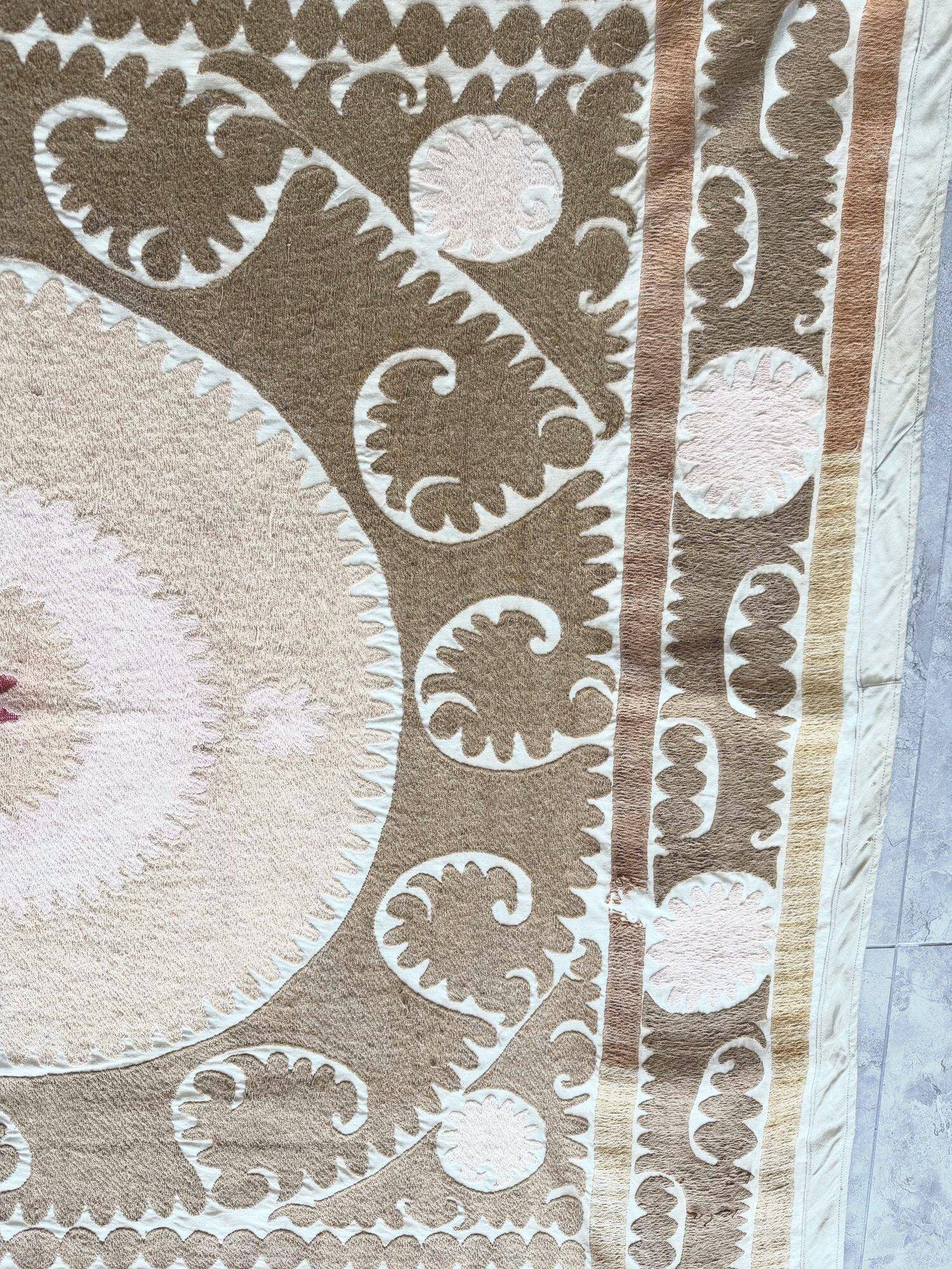Vintage hand-embroidered tablecloth 139x146 cm