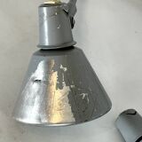 Mid-Century AURE set of two rare wall lamps in metal. Italy 1960s